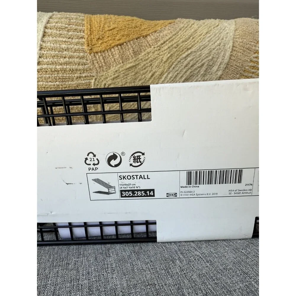Ikea Shoe Organizer Skostall Black Metal Shoe Storage New Lot of 2